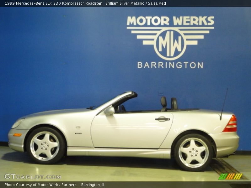 Brilliant Silver Metallic / Salsa Red 1999 Mercedes-Benz SLK 230 Kompressor Roadster
