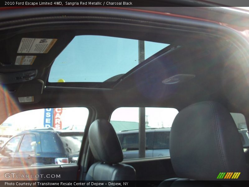 Sangria Red Metallic / Charcoal Black 2010 Ford Escape Limited 4WD