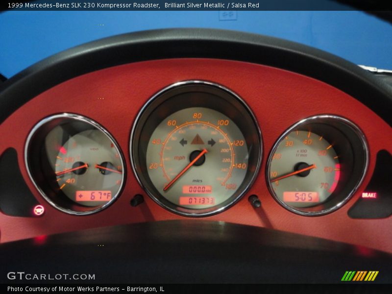 Brilliant Silver Metallic / Salsa Red 1999 Mercedes-Benz SLK 230 Kompressor Roadster