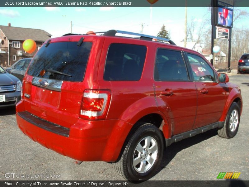 Sangria Red Metallic / Charcoal Black 2010 Ford Escape Limited 4WD