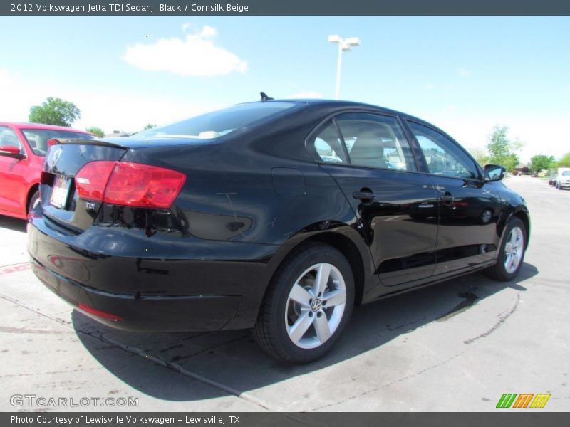 Black / Cornsilk Beige 2012 Volkswagen Jetta TDI Sedan
