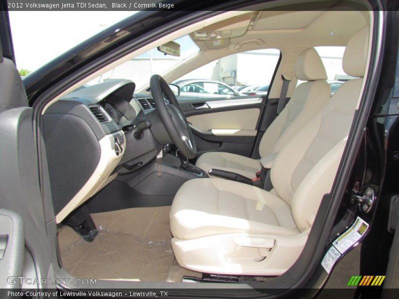 Black / Cornsilk Beige 2012 Volkswagen Jetta TDI Sedan