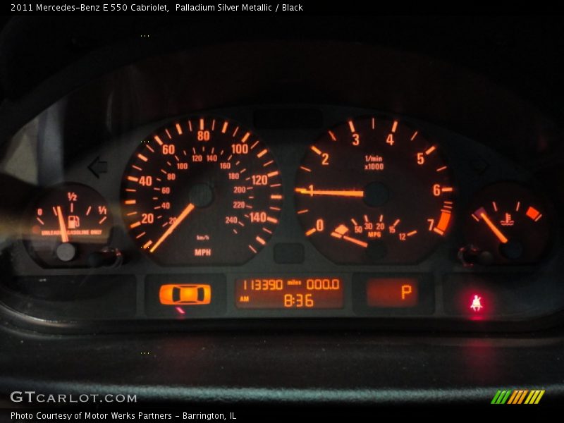 Palladium Silver Metallic / Black 2011 Mercedes-Benz E 550 Cabriolet