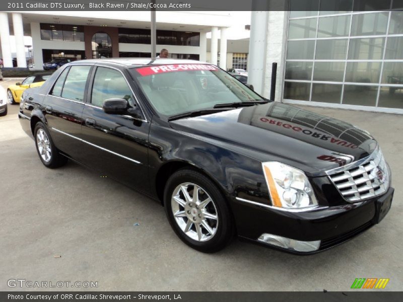 Black Raven / Shale/Cocoa Accents 2011 Cadillac DTS Luxury