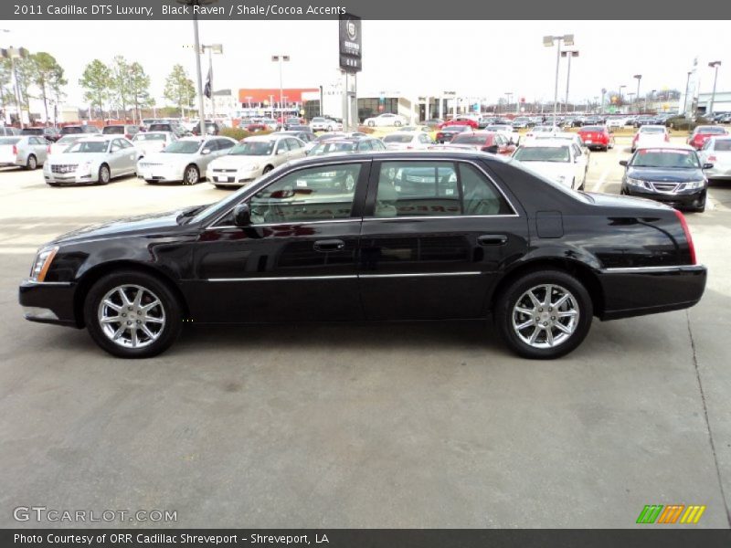 Black Raven / Shale/Cocoa Accents 2011 Cadillac DTS Luxury