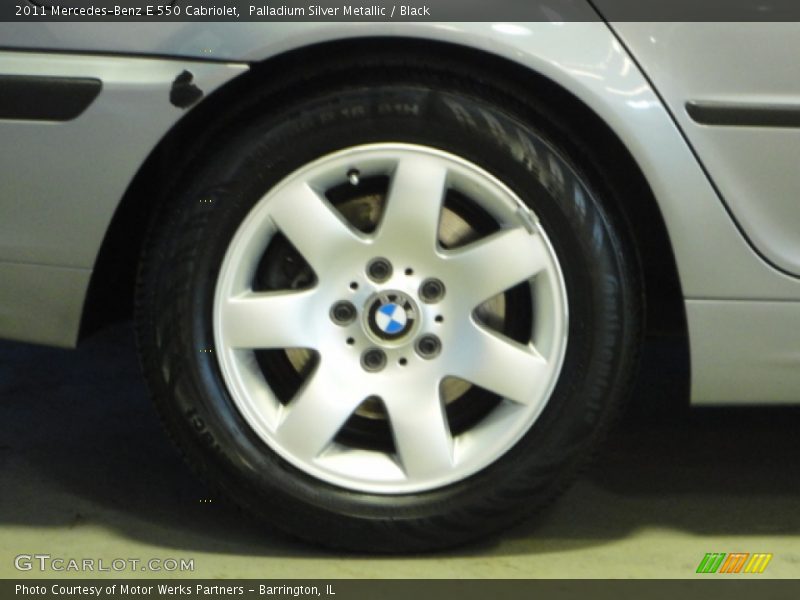 Palladium Silver Metallic / Black 2011 Mercedes-Benz E 550 Cabriolet