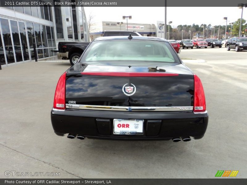 Black Raven / Shale/Cocoa Accents 2011 Cadillac DTS Luxury