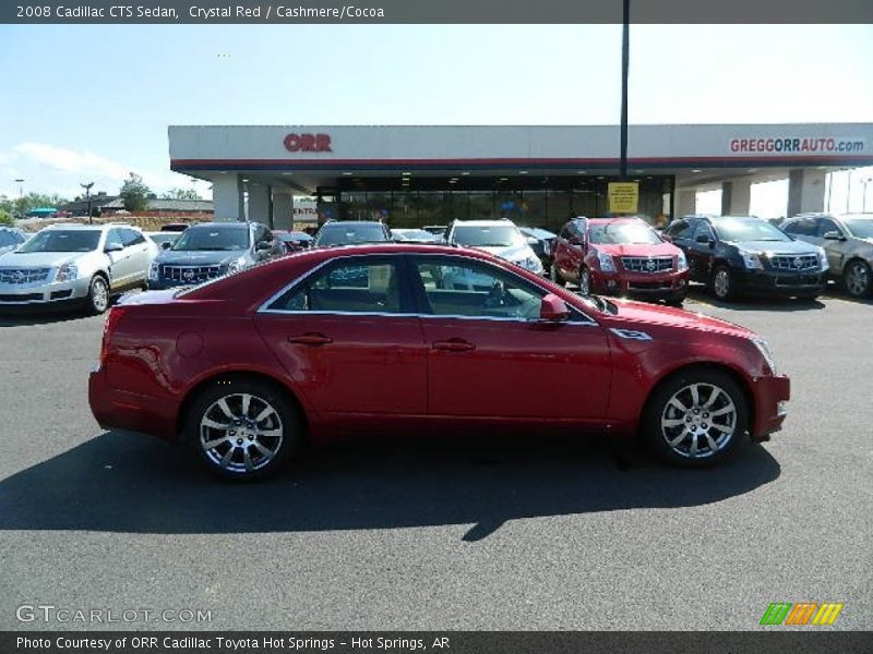 Crystal Red / Cashmere/Cocoa 2008 Cadillac CTS Sedan
