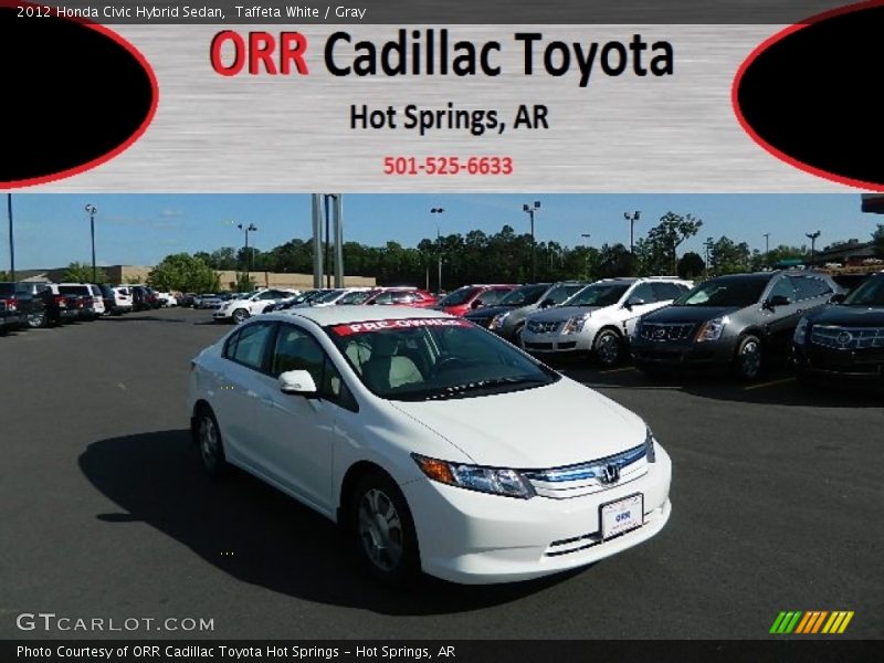 Taffeta White / Gray 2012 Honda Civic Hybrid Sedan