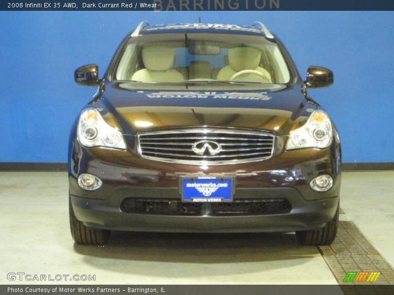 Dark Currant Red / Wheat 2008 Infiniti EX 35 AWD