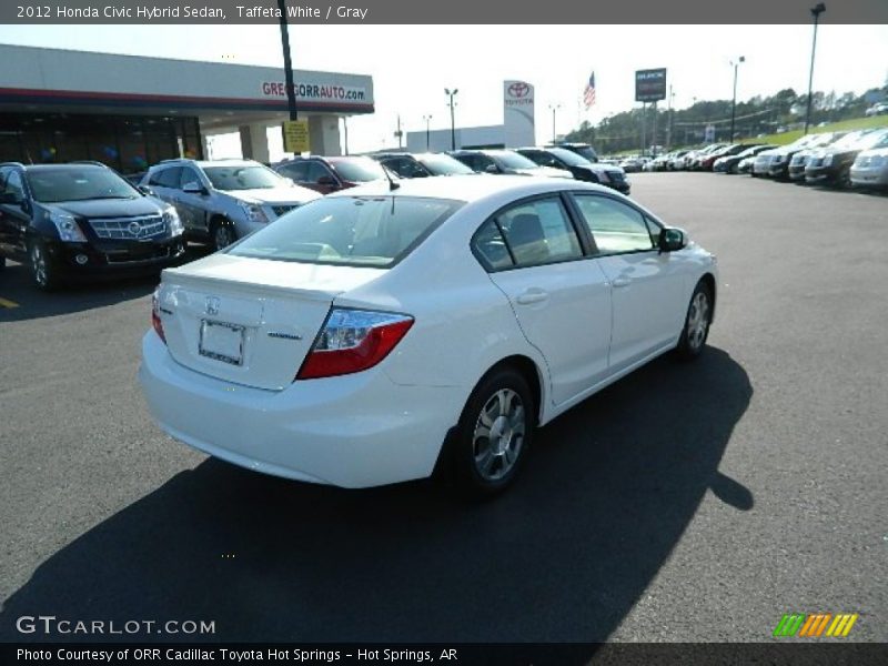 Taffeta White / Gray 2012 Honda Civic Hybrid Sedan