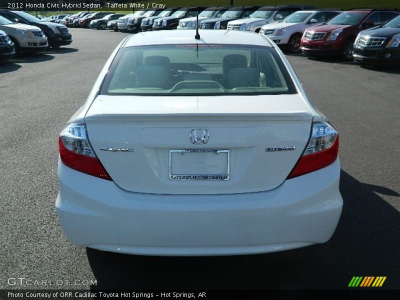 Taffeta White / Gray 2012 Honda Civic Hybrid Sedan
