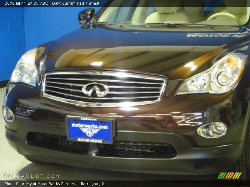 Dark Currant Red / Wheat 2008 Infiniti EX 35 AWD