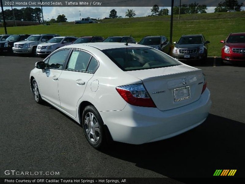 Taffeta White / Gray 2012 Honda Civic Hybrid Sedan