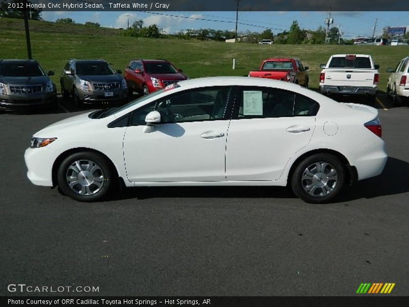 Taffeta White / Gray 2012 Honda Civic Hybrid Sedan