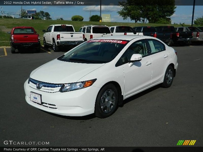 Taffeta White / Gray 2012 Honda Civic Hybrid Sedan
