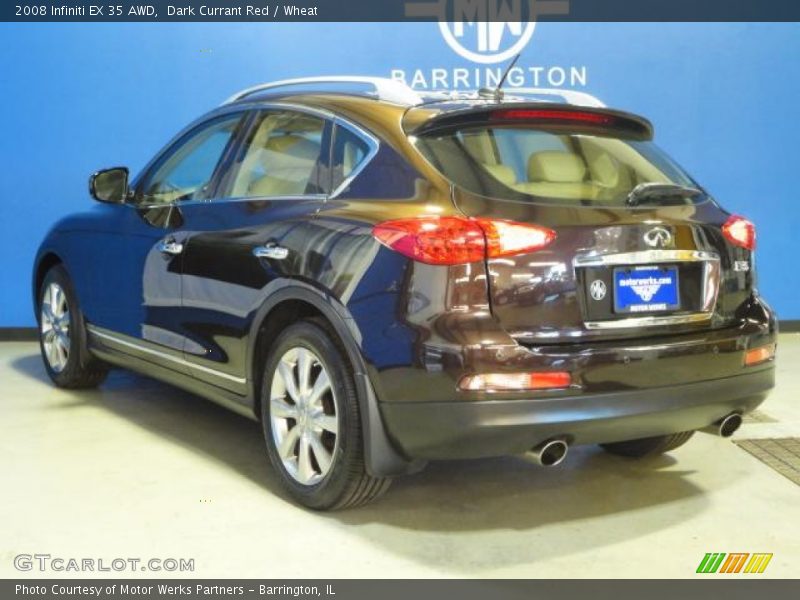 Dark Currant Red / Wheat 2008 Infiniti EX 35 AWD