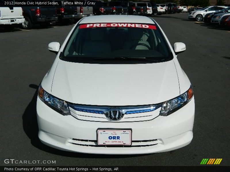 Taffeta White / Gray 2012 Honda Civic Hybrid Sedan
