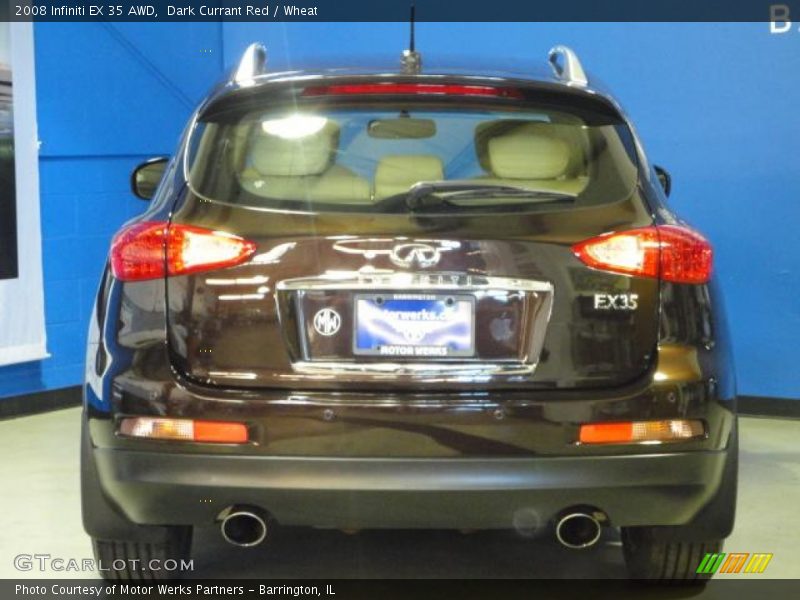 Dark Currant Red / Wheat 2008 Infiniti EX 35 AWD