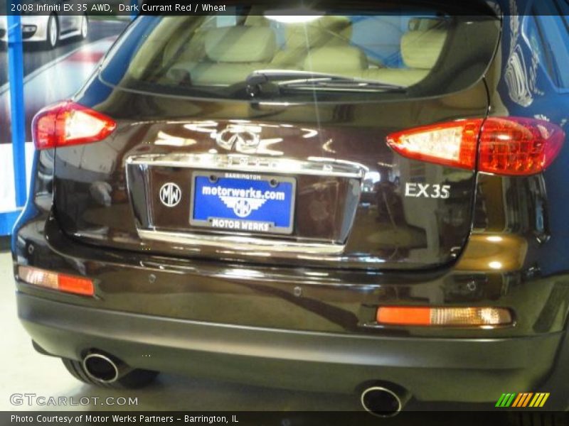 Dark Currant Red / Wheat 2008 Infiniti EX 35 AWD