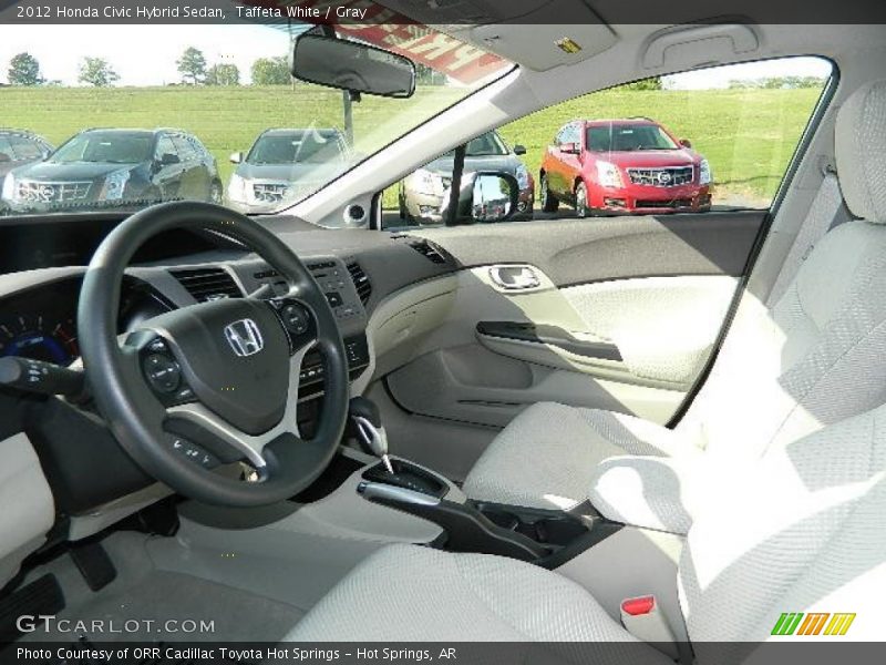 Taffeta White / Gray 2012 Honda Civic Hybrid Sedan