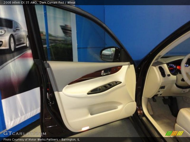 Dark Currant Red / Wheat 2008 Infiniti EX 35 AWD