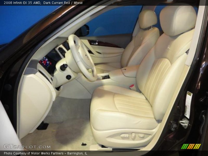 Dark Currant Red / Wheat 2008 Infiniti EX 35 AWD