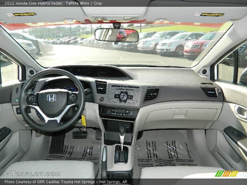 Taffeta White / Gray 2012 Honda Civic Hybrid Sedan
