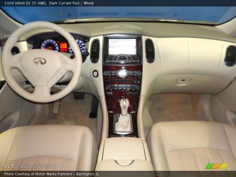Dark Currant Red / Wheat 2008 Infiniti EX 35 AWD