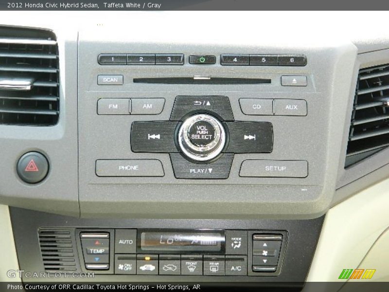 Taffeta White / Gray 2012 Honda Civic Hybrid Sedan