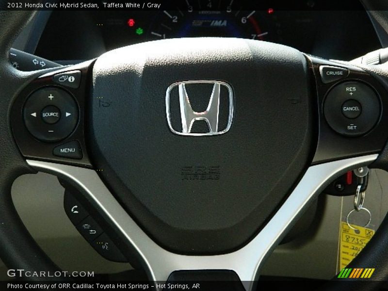 Taffeta White / Gray 2012 Honda Civic Hybrid Sedan
