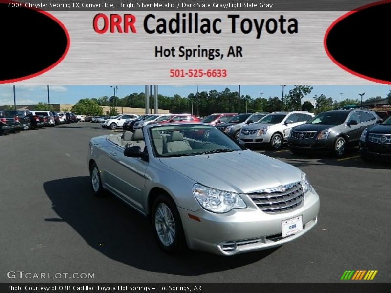 Bright Silver Metallic / Dark Slate Gray/Light Slate Gray 2008 Chrysler Sebring LX Convertible