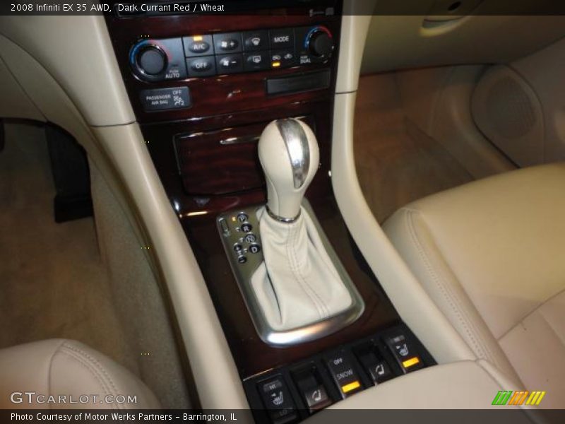 Dark Currant Red / Wheat 2008 Infiniti EX 35 AWD