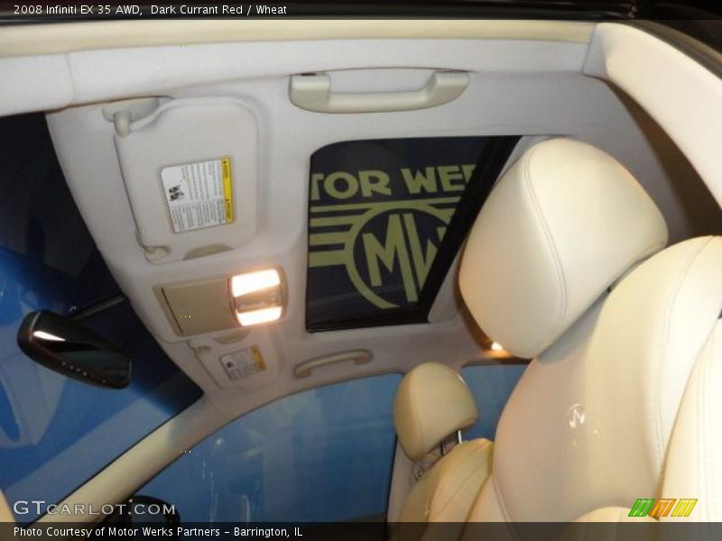 Dark Currant Red / Wheat 2008 Infiniti EX 35 AWD