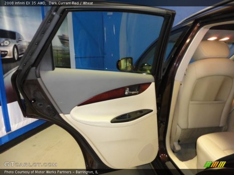 Dark Currant Red / Wheat 2008 Infiniti EX 35 AWD