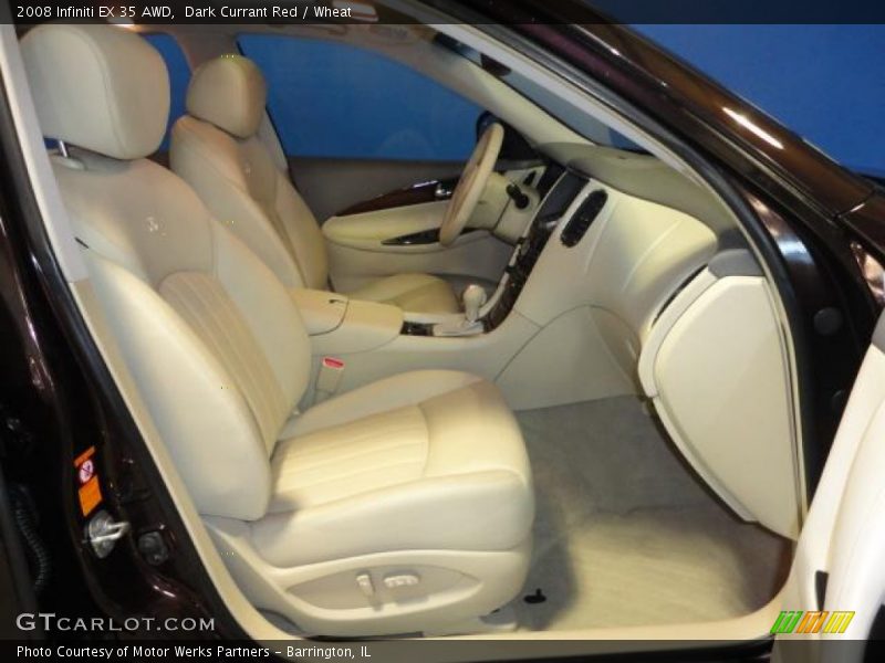 Dark Currant Red / Wheat 2008 Infiniti EX 35 AWD
