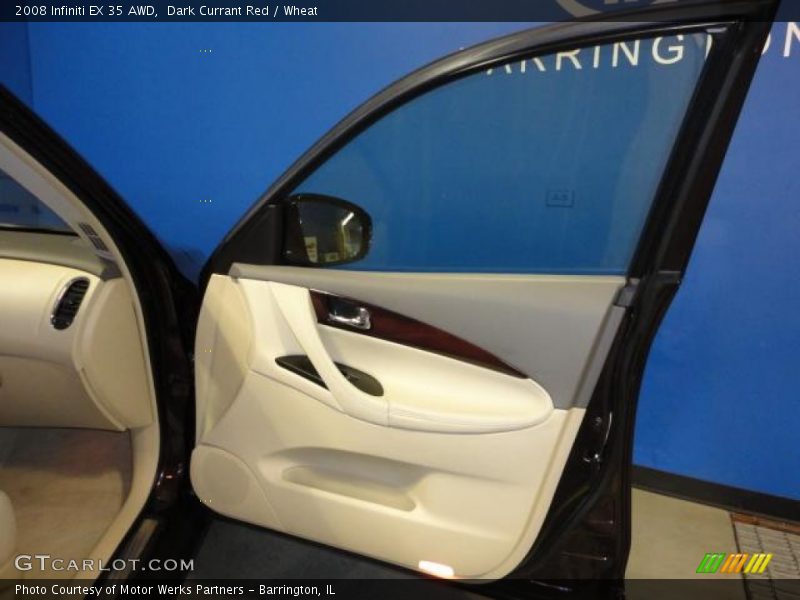 Dark Currant Red / Wheat 2008 Infiniti EX 35 AWD