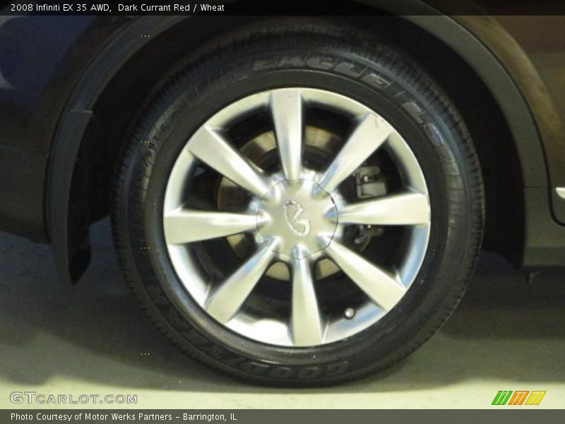 Dark Currant Red / Wheat 2008 Infiniti EX 35 AWD