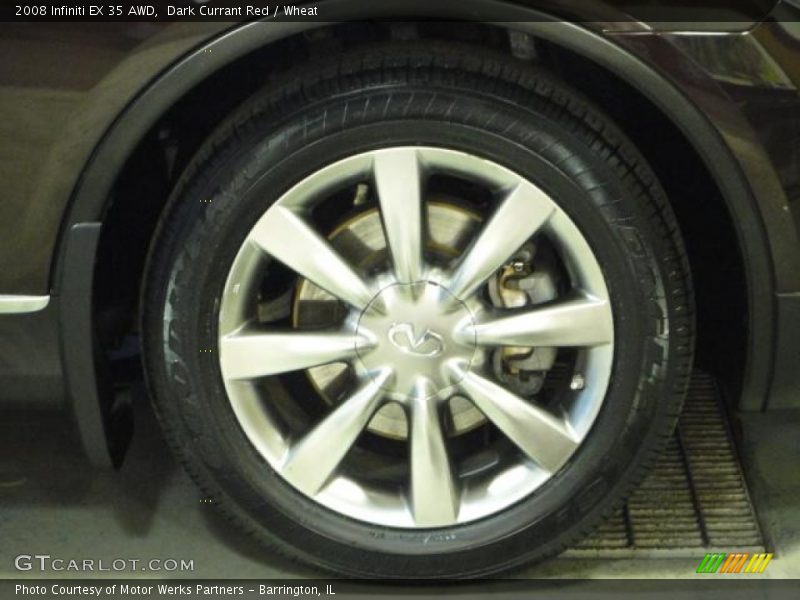 Dark Currant Red / Wheat 2008 Infiniti EX 35 AWD