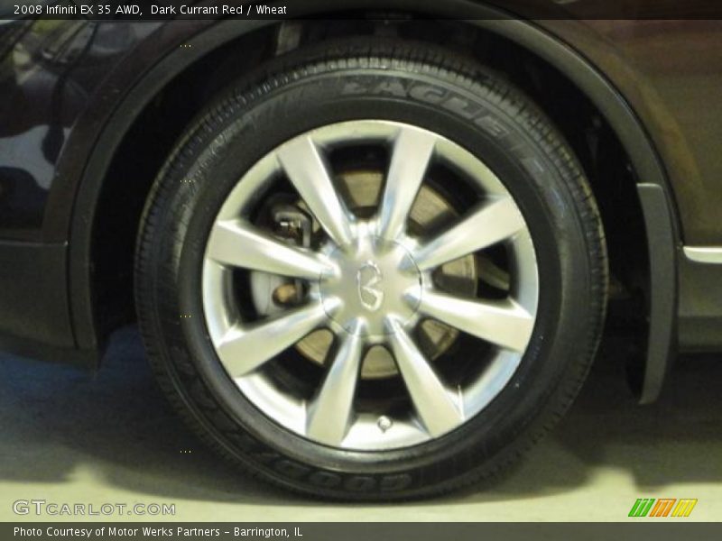 Dark Currant Red / Wheat 2008 Infiniti EX 35 AWD