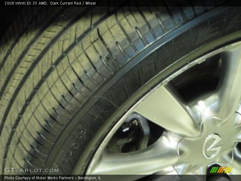 Dark Currant Red / Wheat 2008 Infiniti EX 35 AWD