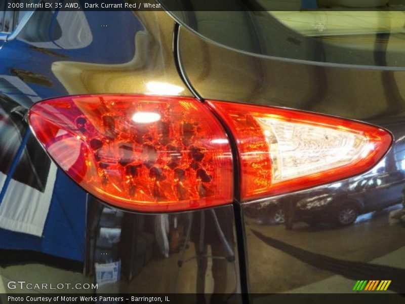 Dark Currant Red / Wheat 2008 Infiniti EX 35 AWD