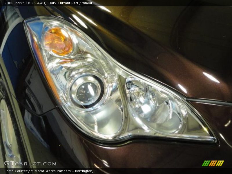 Dark Currant Red / Wheat 2008 Infiniti EX 35 AWD