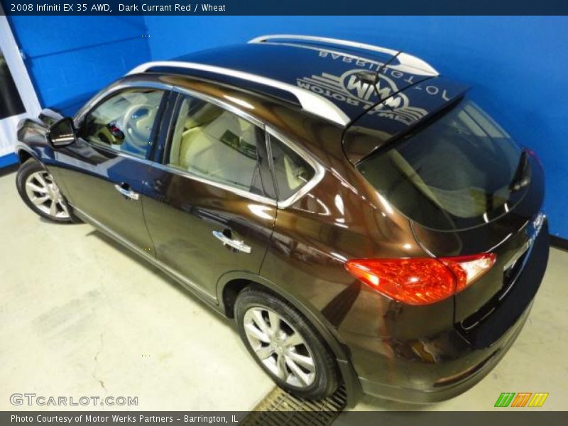 Dark Currant Red / Wheat 2008 Infiniti EX 35 AWD