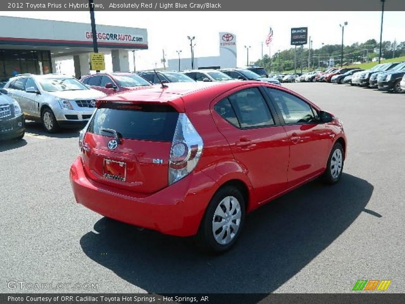 Absolutely Red / Light Blue Gray/Black 2012 Toyota Prius c Hybrid Two