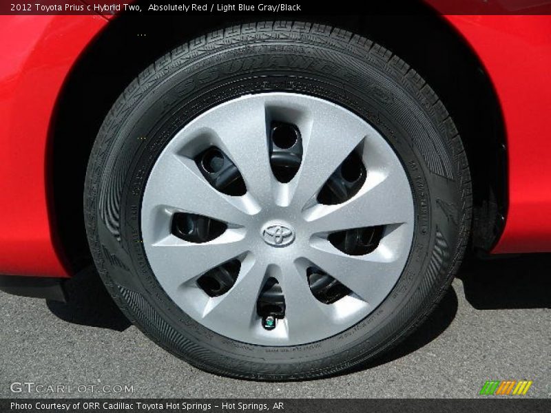 Absolutely Red / Light Blue Gray/Black 2012 Toyota Prius c Hybrid Two