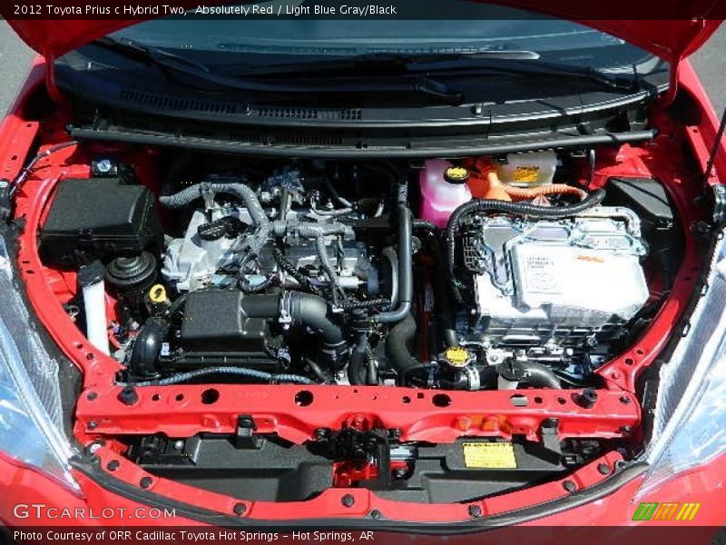 Absolutely Red / Light Blue Gray/Black 2012 Toyota Prius c Hybrid Two
