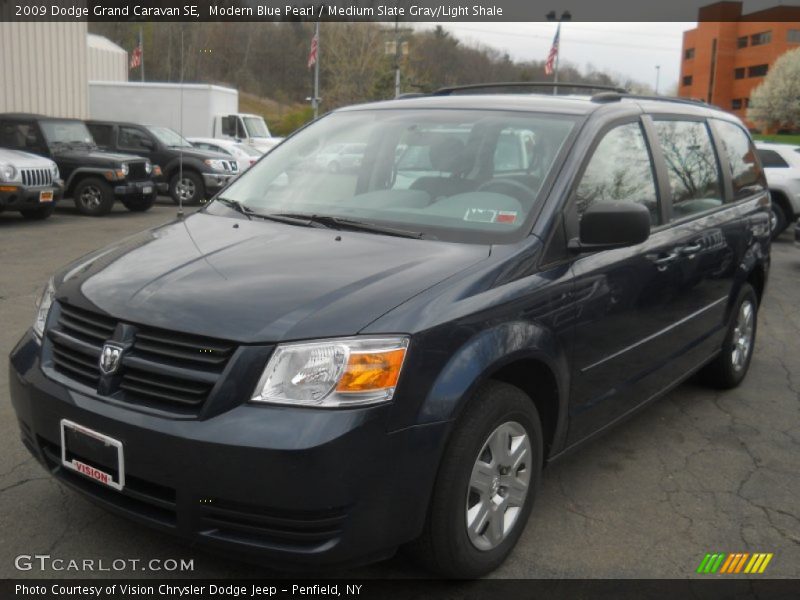 Modern Blue Pearl / Medium Slate Gray/Light Shale 2009 Dodge Grand Caravan SE