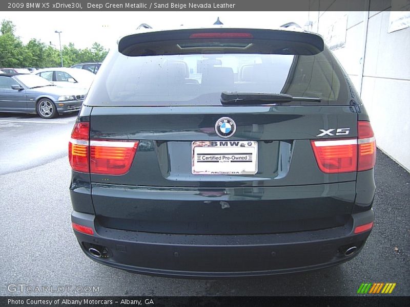 Deep Green Metallic / Sand Beige Nevada Leather 2009 BMW X5 xDrive30i