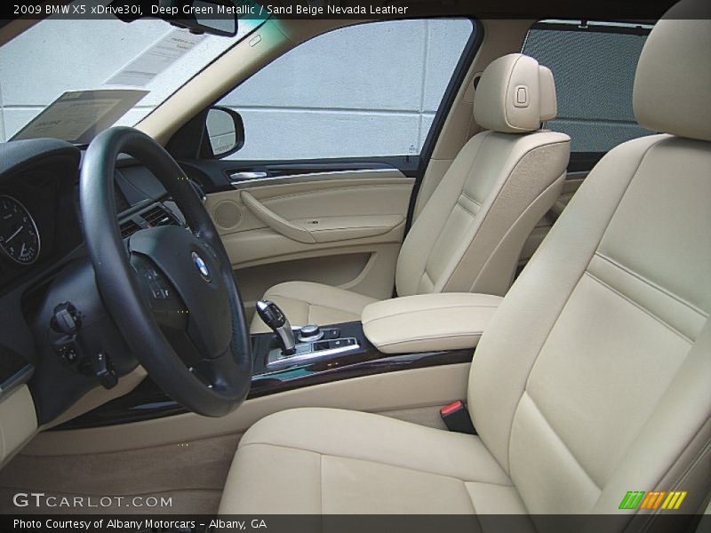 Deep Green Metallic / Sand Beige Nevada Leather 2009 BMW X5 xDrive30i